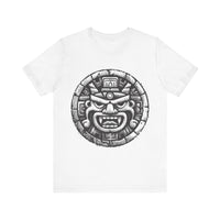 Mayan Jaguar Deity Woodcut Style Unisex T-Shirt