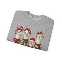 Inca Christmas Llama Family from the Andes Unisex Sweatshirt