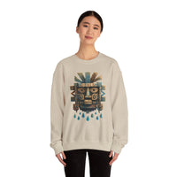 Tlaloc Ancient Rain Mask Glyph Unisex Sweatshirt