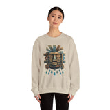 Tlaloc Ancient Rain Mask Glyph Unisex Sweatshirt