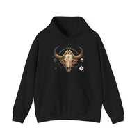 Western Longhorn Cosmic Totem Illustration Unisex Hoodie