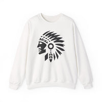 Tribal Warrior Headdress Emblem Illustration Unisex Sweatshirt