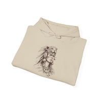 Aztec Warrior Woman Jaguar Spirit Sketch Unisex Hoodie