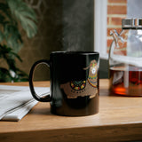Resting Alpaca In Traditional Ornaments Black Mug