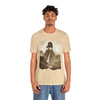 Vintage Tikal Jungle Temple Sepia Print Unisex T-Shirt