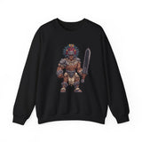 Obsidian Blade Fighter Pixel Art Unisex Sweatshirt