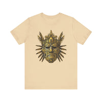 Aztec Golden Feather Headdress Mask Unisex T-Shirt