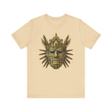 Aztec Golden Feather Headdress Mask Unisex T-Shirt