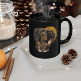 Aztec Jaguar Priestess Oracle Black Mug