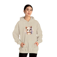 Inca Andean Llama Baby Face Illustration Unisex Hoodie