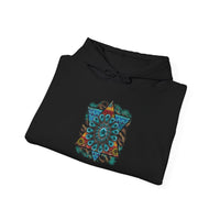 Wild Aztec Turquoise Amulet Illustration Unisex Hoodie