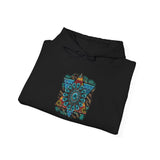 Wild Aztec Turquoise Amulet Illustration Unisex Hoodie