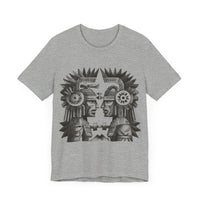 Mirrored Aztec Warriors in Glyph Style Unisex T-Shirt