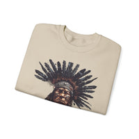 Tribal Feather Headdress Warrior Unisex Sweatshirt