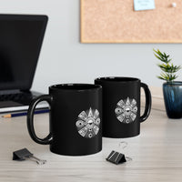 Aztec Cosmology Nahui Ollin Black Mug