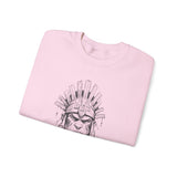 Inca Warrior Hand Drawn Tribal Portrait Unisex Sweatshirt