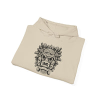 Aztec-Inspired Tlaloc God Tribe Graphic Unisex Hoodie