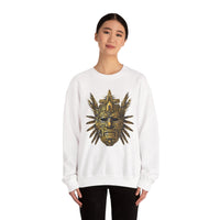 Aztec Golden Feather Headdress Mask Unisex Sweatshirt
