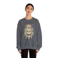 Ah Puch Skull Crown Mayan Glyph Style Unisex Sweatshirt