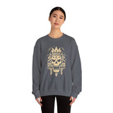 Ah Puch Skull Crown Mayan Glyph Style Unisex Sweatshirt