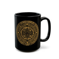 Mayan Calendar Illustration Black Mug