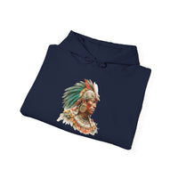 Maya Elder Warrior Watercolor Portrait Unisex Hoodie