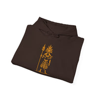 Sun Staff Shaman Tribal Symbol Gold Line Unisex Hoodie
