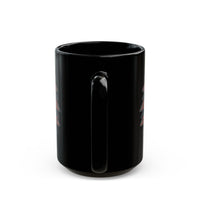 Vintage Native American Headdress Graphic Black Mug