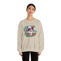 Aztec Floral Cow Skull on Turquoise Pattern Unisex Sweatshirt