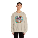 Aztec Floral Cow Skull on Turquoise Pattern Unisex Sweatshirt