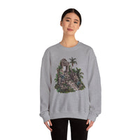 Mayan Jungle Temple Guardian Stairway Unisex Sweatshirt