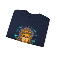 Golden Aztec Warrior Queen Illustration Unisex Sweatshirt