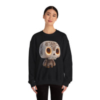 Glow-Eyed Aztec Skull Chibi Unisex Sweatshirt
