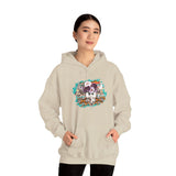Aztec Floral Cow Skull on Turquoise Pattern Unisex Hoodie