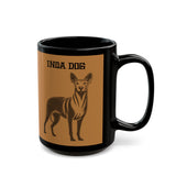 Sacred Inca Dog Illustration Black Mug