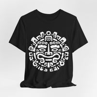 Andean Dual God Symmetry Tribal Glyph Style Unisex T-Shirt