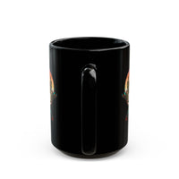 Aztec Buffalo Desert Sunset Silhouette Black Mug