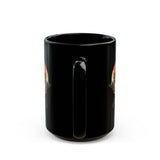 Aztec Buffalo Desert Sunset Silhouette Black Mug