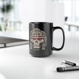Ancient Pixel Skull Totem Black Mug