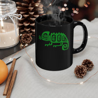 Mesoamerican Chameleon Symbol Black Mug