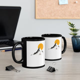 Sacred Inca Mountain Minimalist Black Mug