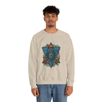 Wild Aztec Turquoise Amulet Illustration Unisex Sweatshirt