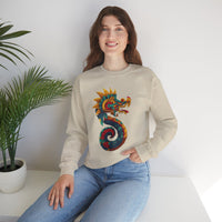 Aztec Serpent God Quetzalcoatl Modern Tribal Style Unisex Sweatshirt
