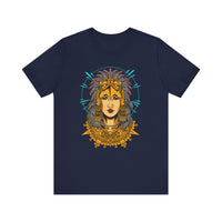 Golden Aztec Warrior Queen Illustration Unisex T-Shirt