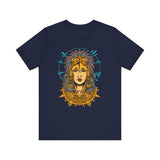 Golden Aztec Warrior Queen Illustration Unisex T-Shirt