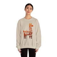 Inca Llama Rock Carving Style Unisex Sweatshirt