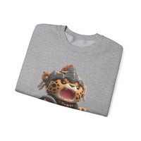 Chibi Mayan Jaguar Warrior Cartoon Style Unisex Sweatshirt
