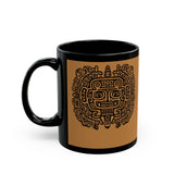Mythic Mayan God Symbol Black Mug