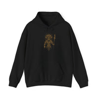 Warrior Shaman Tribal Glyph Gold Line Unisex Hoodie