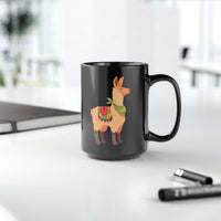 Peru Culture Llama Graphic Black Mug